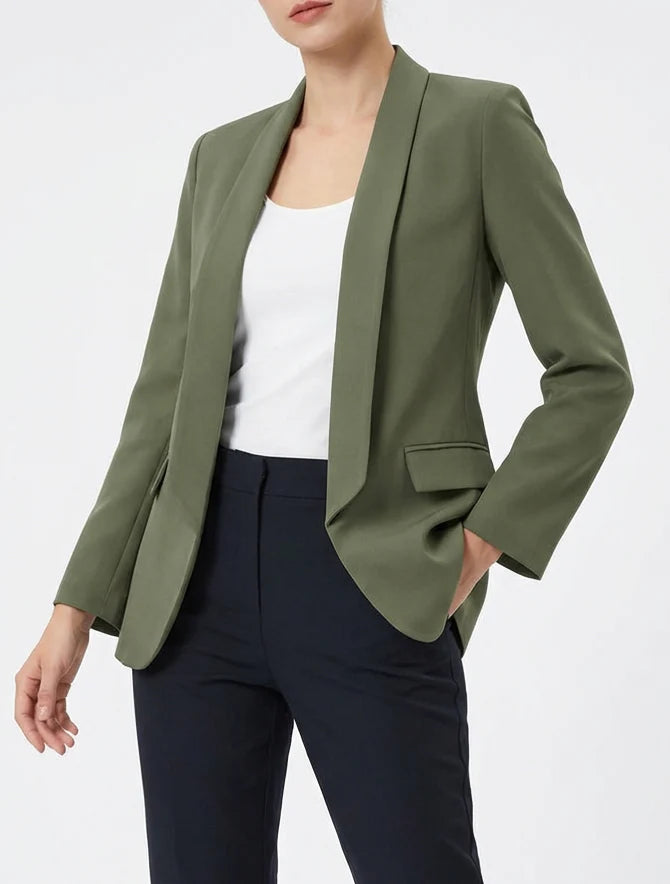 Blazer recto de manga larga