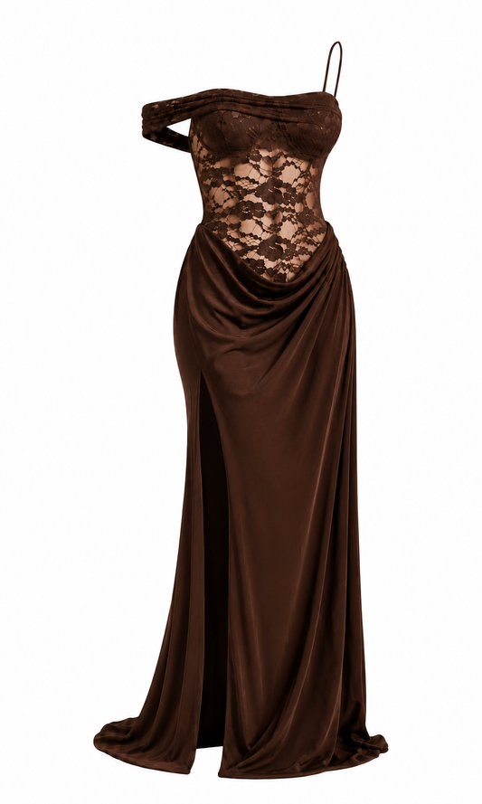 Vestido Majesté Satin Lace