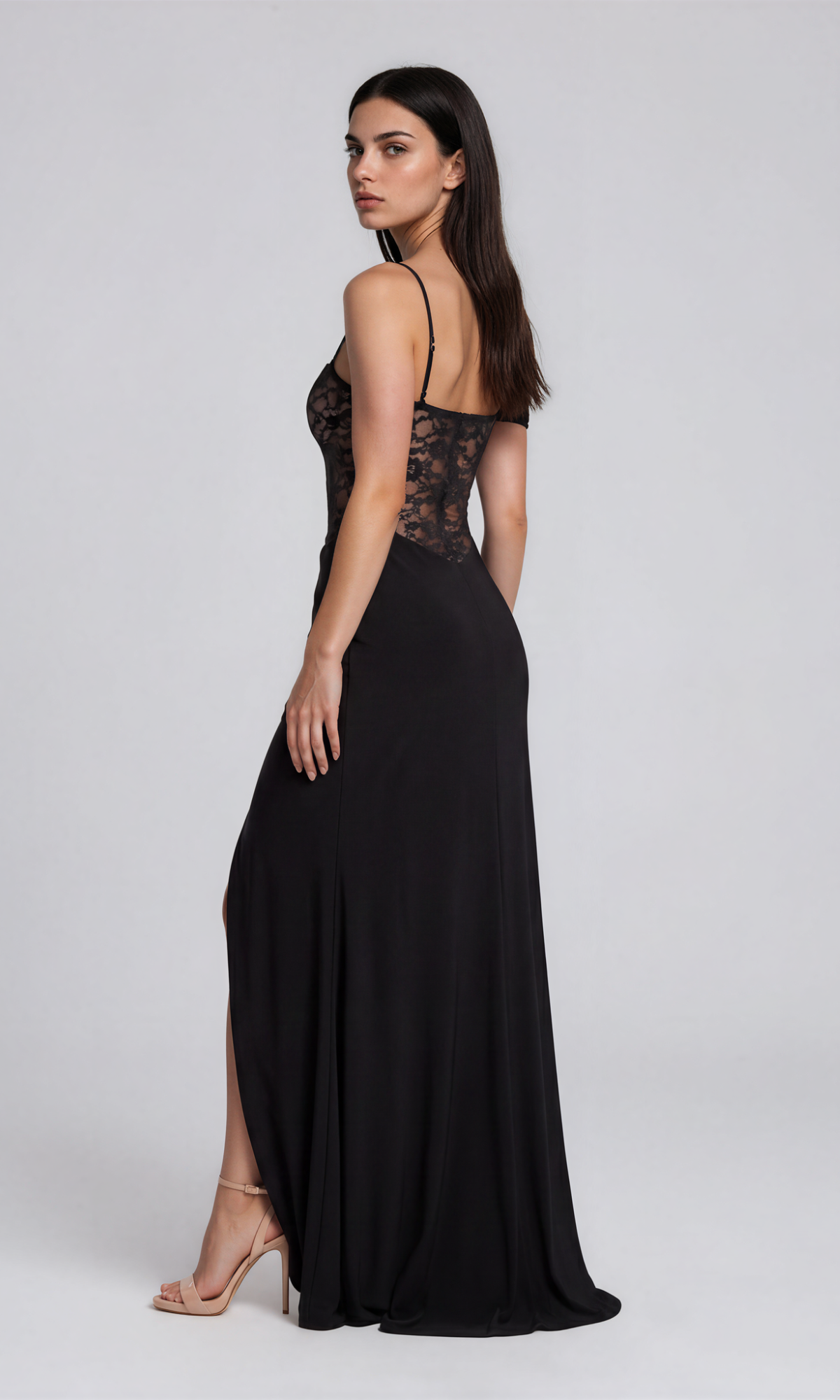 Vestido Majesté Satin Lace