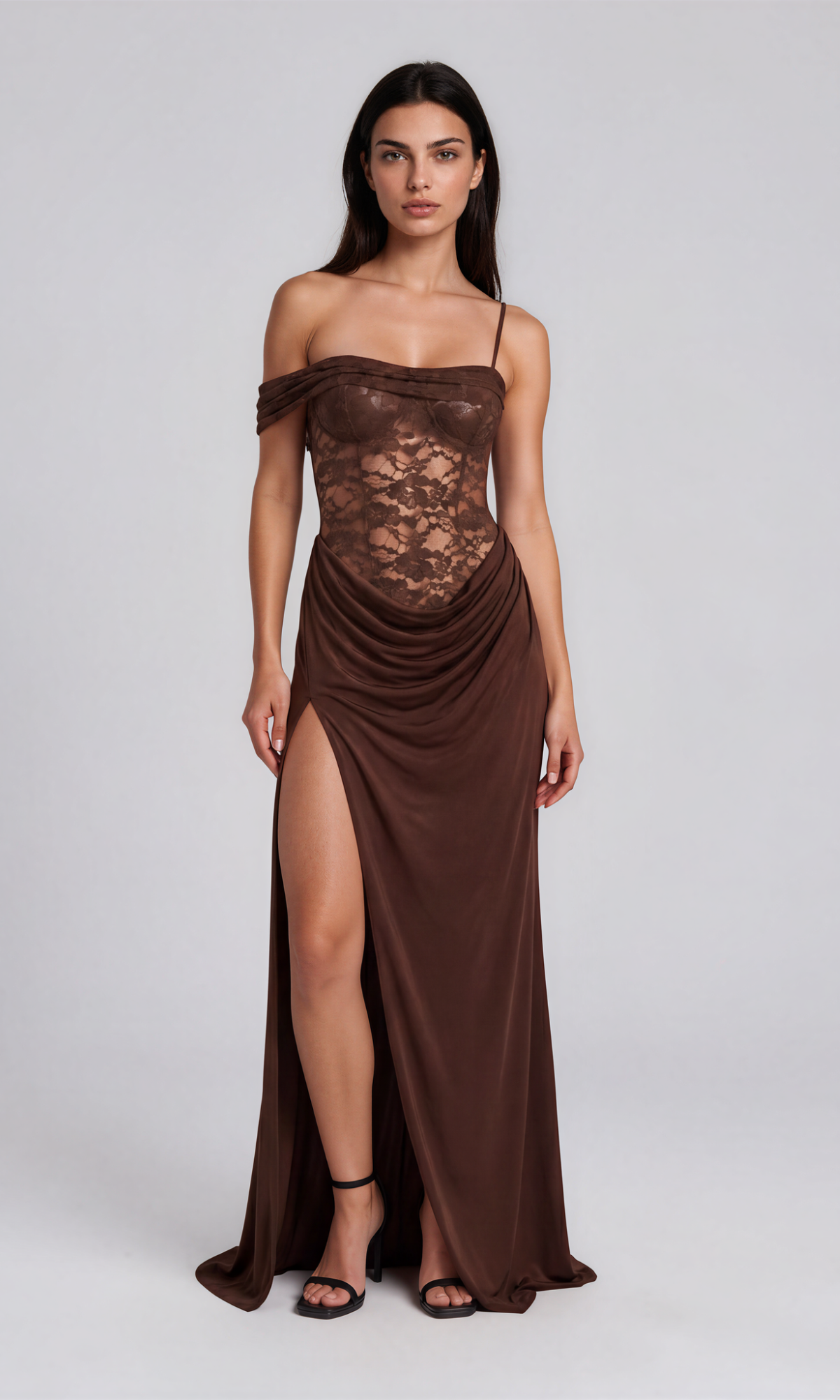 Vestido Majesté Satin Lace