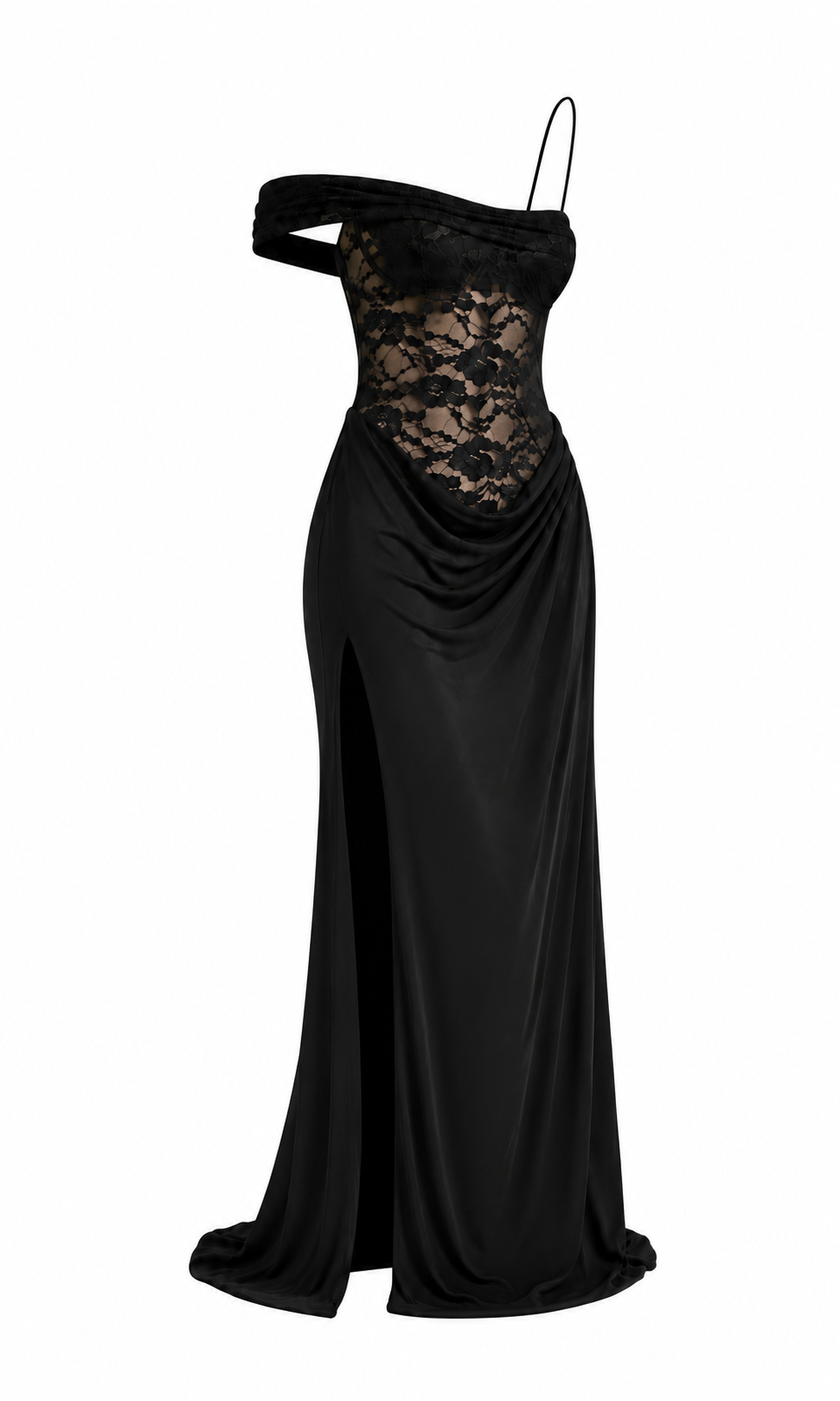 Vestido Majesté Satin Lace