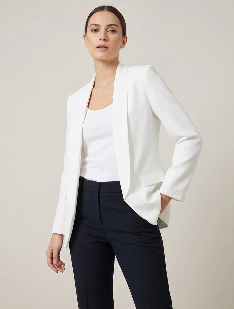 Blazer recto de manga larga