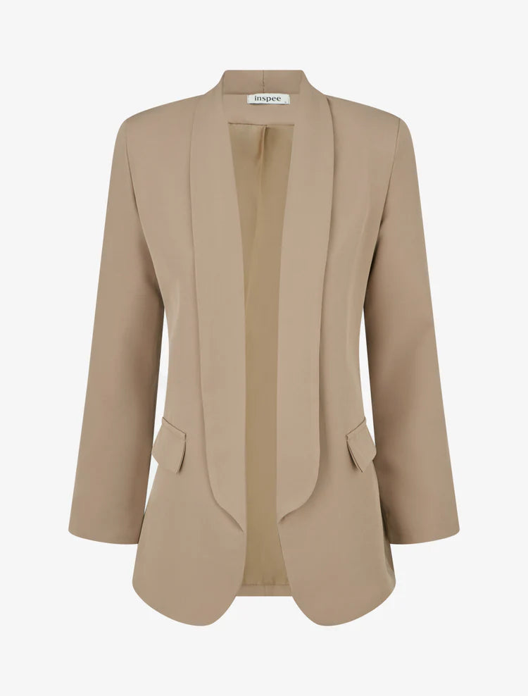 Blazer recto de manga larga