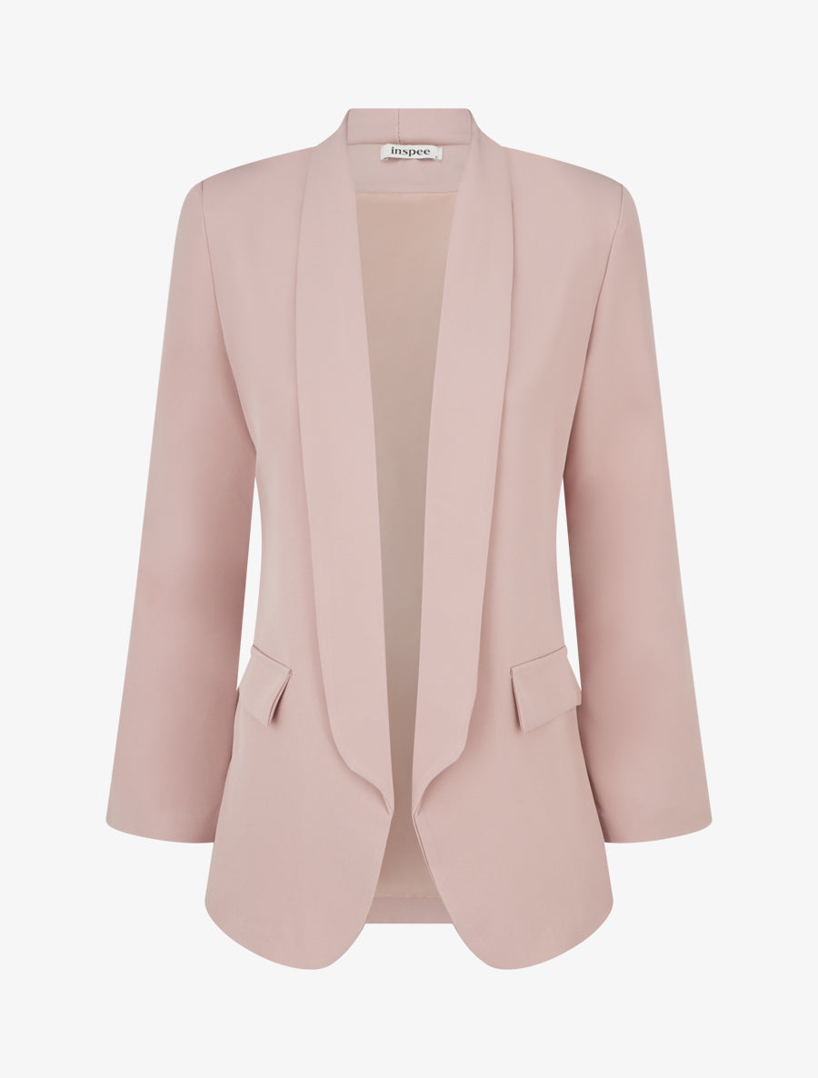 Blazer recto de manga larga
