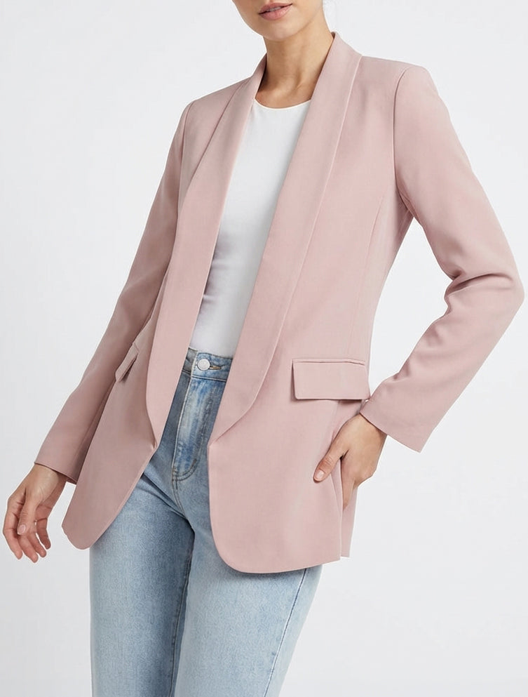 Blazer recto de manga larga