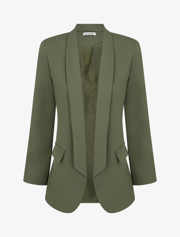 Blazer recto de manga larga