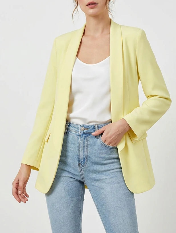 Blazer recto de manga larga